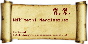 Némethi Narcisszusz névjegykártya